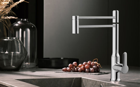 Kitchen Faucet Extend Water Outlet Pipe And Fold It At Multiple Angles For Cold And Hot Water
