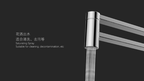 Kitchen Faucet Extend Water Outlet Pipe And Fold It At Multiple Angles For Cold And Hot Water