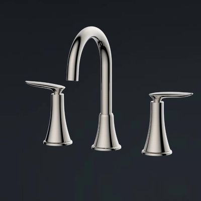 Convenient And Easy To Clean Bathroom Faucet With Double Handle Control For Precise Water Temperature Adjustment