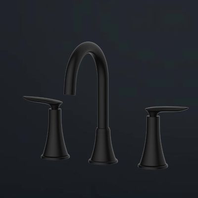 Convenient And Easy To Clean Bathroom Faucet With Double Handle Control For Precise Water Temperature Adjustment