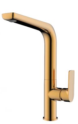 Convenient and Stylish Kitchen Faucet with Slender Columnar Body and Flat Square Handle