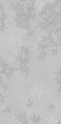 Thickness 9mm 6 x 12 ceramic wall tile For Interior Light Gray Bamboo Leaf Pattern