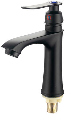 Elegant And Minimalist Black Bathroom Taps With Bright Metallic Luster