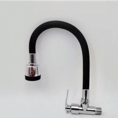 Contemporary Style black kitchen faucet with Downward Water Outlet and Aerator for Gentle Water Flow and Splashing Prevention