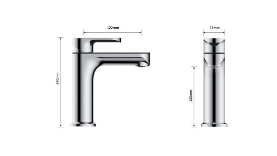Hotel Bathroom Basin Faucet Single Handle Brass Faucet Installed On The Deck