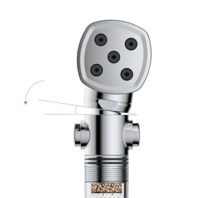 Black Dual Hand Held Shower Head Functionality And Versatile Water Flow Modes