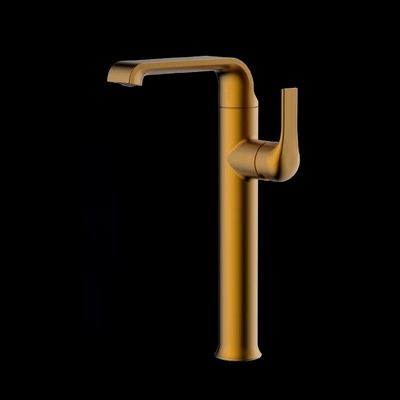 Simple Single Hole Single Handle Water Mixer Tap For Wash Basin Chrome Brass Material