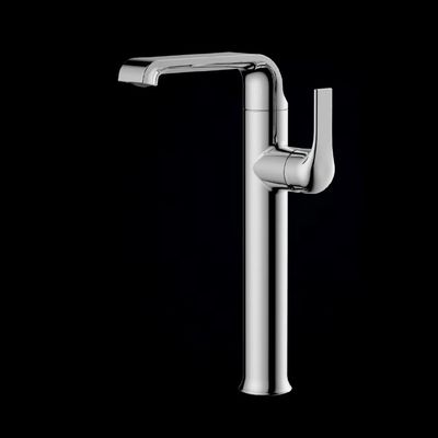 Simple Single Hole Single Handle Water Mixer Tap For Wash Basin Chrome Brass Material