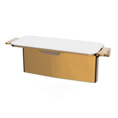 LED Indicator Light Brass Storage Shelving Basin Faucet Bathroom Faucet Saves Space