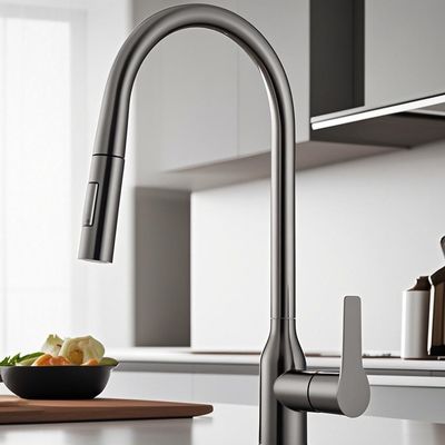 Simple Single Hole Installation Pull Down Kitchen Sink Faucets Ceramic Valve Core