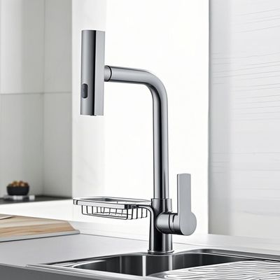 Curved Appearance Durable Brass Kitchen Tap Flexible Function Made Commercial Kitchen Faucet