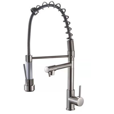 Industrial Style Single Handle Double Kitchen Taps Single Hole Installation Kitchen Faucet