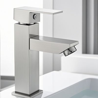 Modern Washroom Faucet Stainless Steel 304 Single Handle Bathroom Sink Faucet