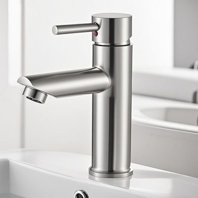 Bathroom Stainless Steel Waterfall Basin Faucet Polished Special Surface Treatment