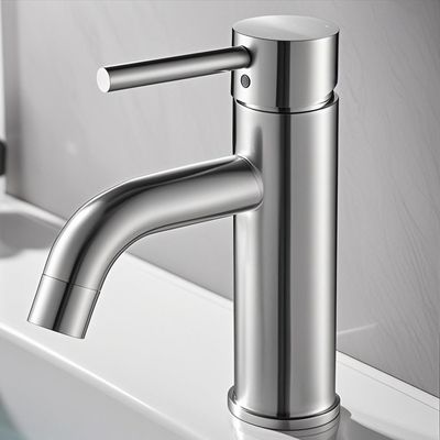 Hotel Hot And Cold Splash Proof Bathroom Vanity Faucets Stainless Steel