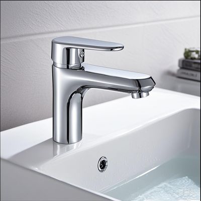 Single Bathroom Brass Basin Faucet Single Handle Single Hole Installation