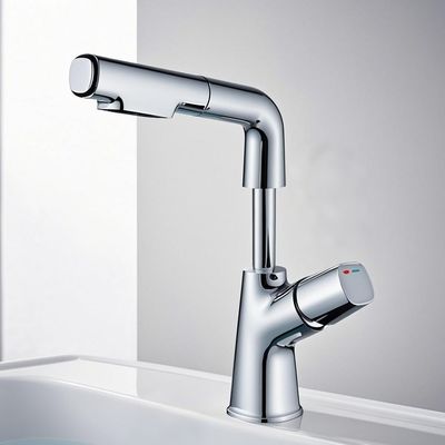 Modern Bathroom Faucet Basin Surface Angel Lift Pull Out Type
