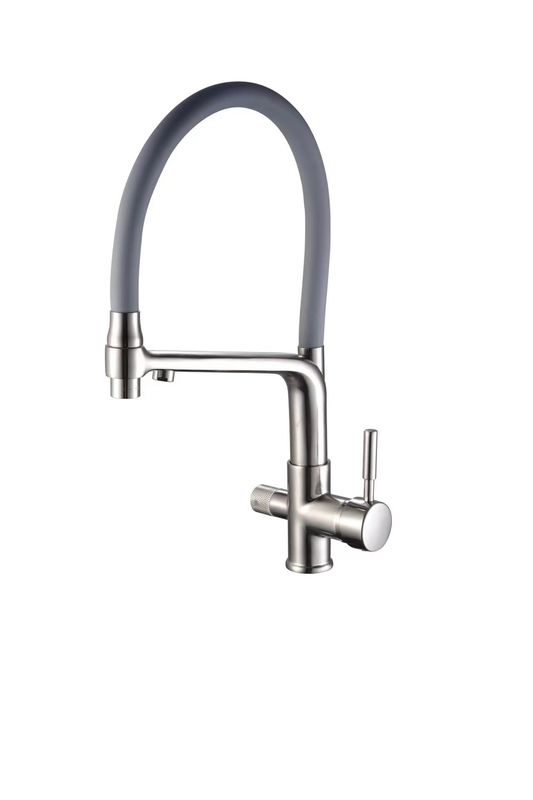 Water Outlet Brass Pull Out Kitchen Tap Single Hole With Stable Usage Experience