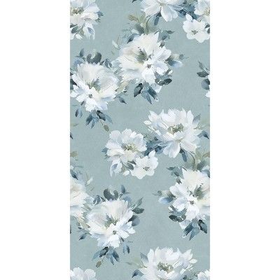 High Hardness And Wear Resistance Decorative Ceramic Tile In Light Grayish Blue With Exquisite Floral Pattern
