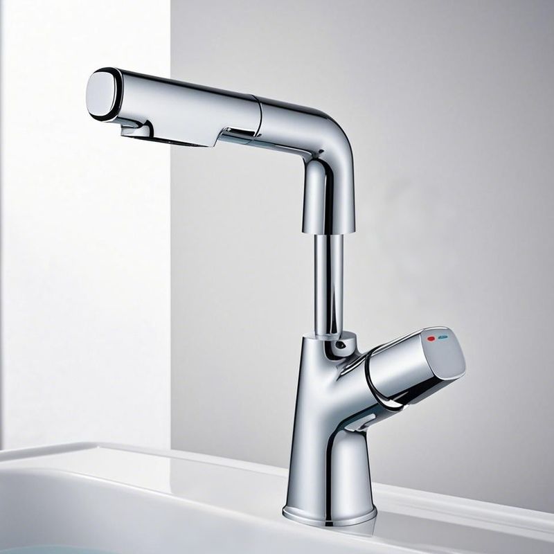 Modern Bathroom Faucet Basin Surface Angel Lift Pull Out Type